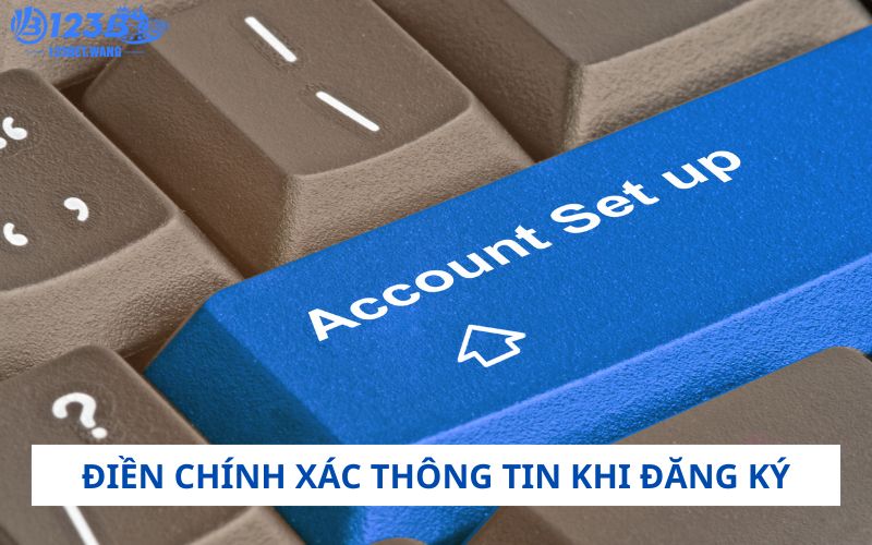 Người chơi cần điều đúng những dữ liệu khi tạo tài khoản